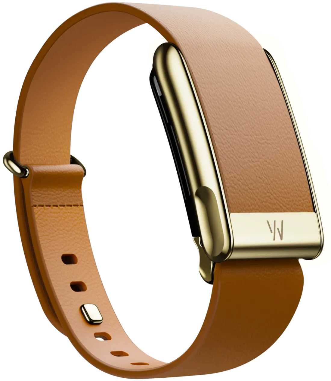 Correa LeatherLuxe Estilizada Camel con dorado