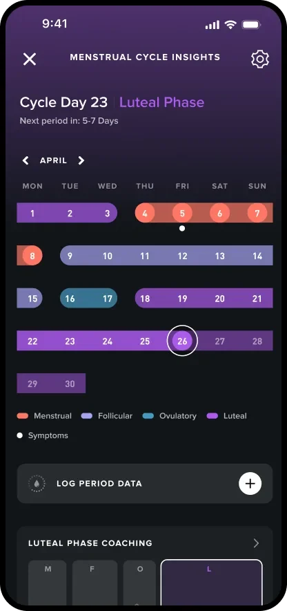 Métricas en la app de WHOOP